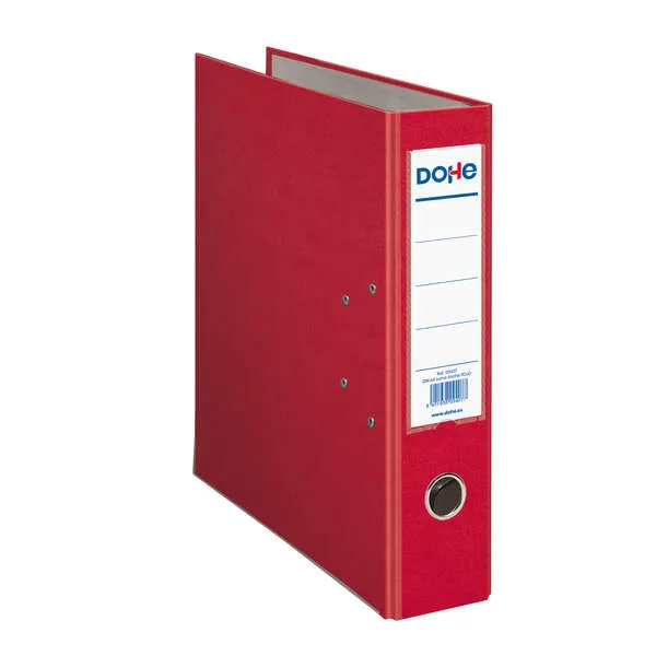 Dohe Archivador Palanca Archicolor A4 Lomo Ancho Cartón Forrado PP Rojo