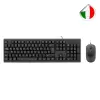 Coolbox Teclado y Mouse Negro Resistente a Salpicaduras 1000 DPI