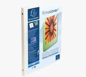 Exacompta Carpeta De Anillas 4X15mm Krea Cover A4 Personalizable PP Opaco Blanco