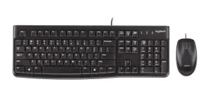 Teclado y Mouse Logitech MK120 Francés con Cable USB - P/N: 920-002539