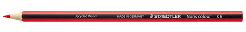 Staedtler Noris Colour 185 Lapiz Hexagonal de Color - Resistencia a la Rotura - Material Wopex - Color Rojo Claro