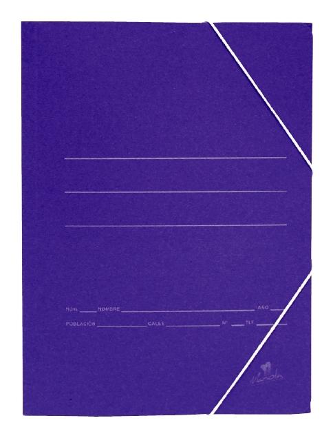 Mariola Carpeta Cartón Básica 500Gr Gomas Bolsa Folio 34X25Cm Cartón Mate Azul -20U-