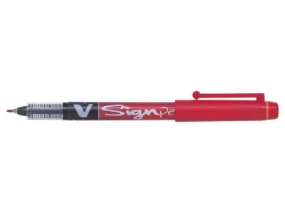 Pilot V-Sign Pen Rotulador Punta Fina 2mm Trazo 0.6mm Color Rojo