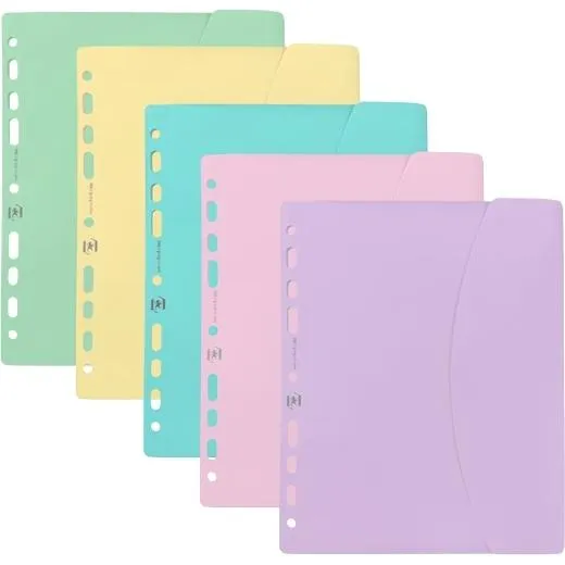 Oxford Sobre Multitaladro Con Velcro Live&Go A4+ Plástico Flexible Opaco C/Surtidos Pastel