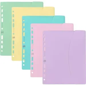 Oxford Sobre Multitaladro Velcro Live&Go A4+ Plástico Flexible Opaco Surtidos Pastel