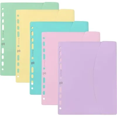 Oxford Sobre Multitaladro Velcro Live&Go A4+ Plástico Flexible Opaco Surtidos Pastel