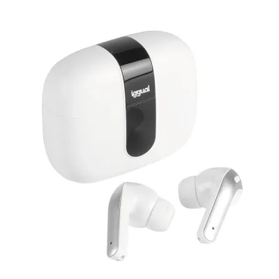 iggual Auriculares Inalámbricos TWS Bluetooth Blancos