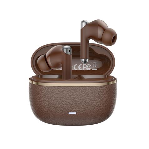 Xo G33 Auriculares Bluetooth 5.4 - Tws - Cancelacion De Ruido Enc+Anc - Caja Texturizada - Control Tactil - Color Marron