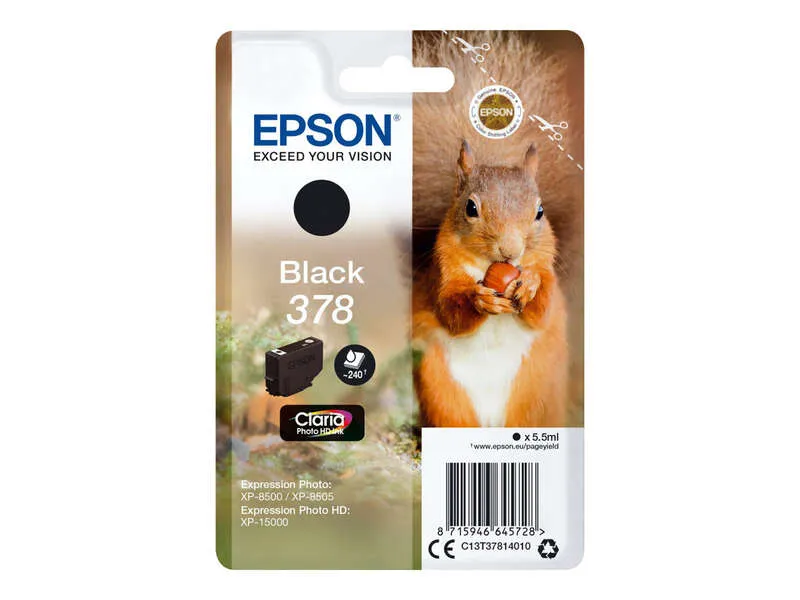 Epson 378 Negro Cartucho De Tinta Original - C13T37814010
