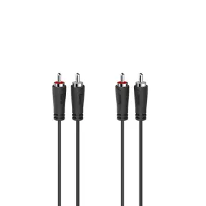 Hama Cable De Audio RCA Estéreo 3m Doble Conector Macho Negro