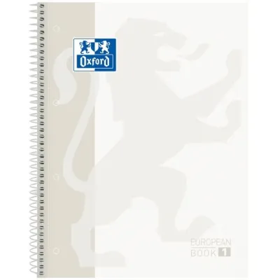 Oxford Cuaderno Classic Europeanbook A4+ 80H 5x5mm Microperforado T/Extradura Blanco