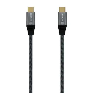Aisens Cable USB 3.2 Gen2x2 Tipo C 20Gbps 8K@30Hz 5A 100W E-Mark 1.5m Gris