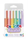 Carioca Marcador Pastel Punta Biselada Colores - Bolsa PVC de 6 Unidades