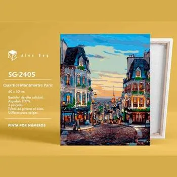 Alex Bog Set De Pintura Por Números Quartier Montmartre Paris C/Surtidos