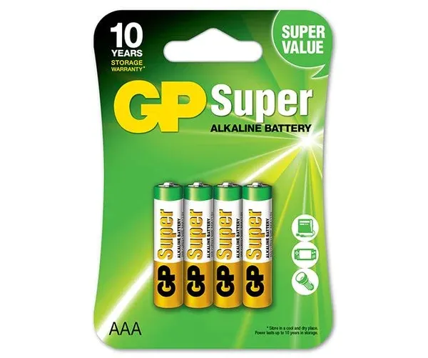 Gp Pack De 4 Pilas Super Alcalinas Lr03 Aaa 1.5V