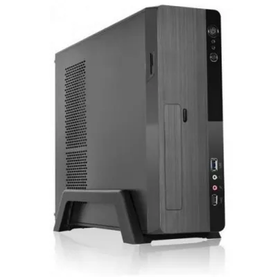 L-Link Magna Caja Micro y Mini ATX Slim con Fuente de Alimentación 500W, USB 2.0 y 3.0, Negro