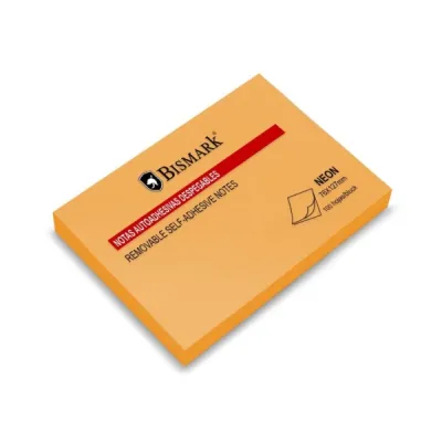 Bismark Bloc De 100 Notas Adhesivas 76X127Mm - Color Naranja Neon