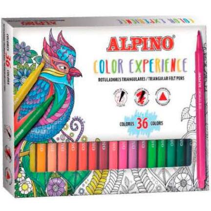 Alpino Rotuladores Color Experience Triangulares Punta 2,3Mm C/Surtidos Estuche 36 Ud