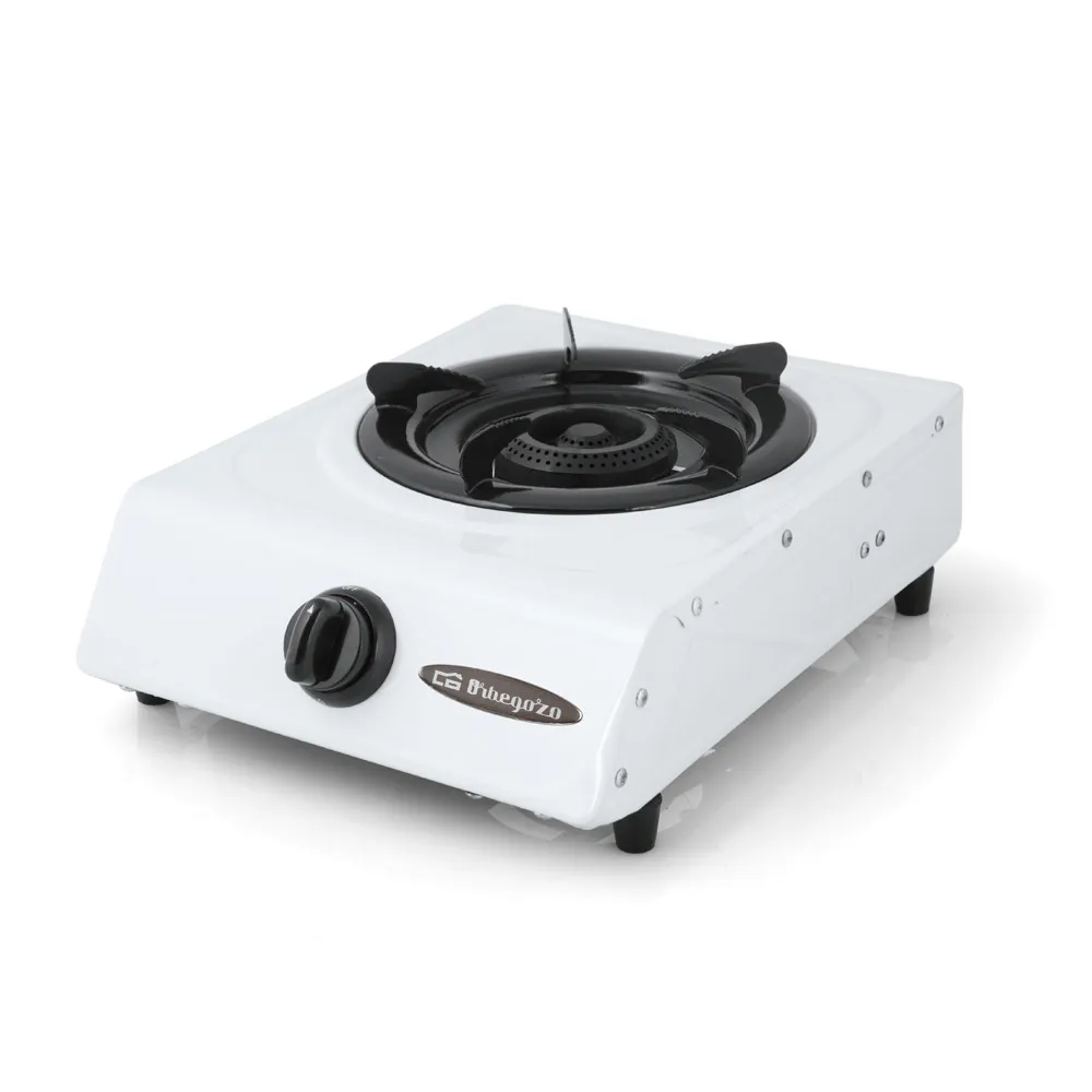 Orbegozo FO 1600 Hornillo a Gas Blanco con Encendido Piezoeléctrico y Quemador Triple Corona