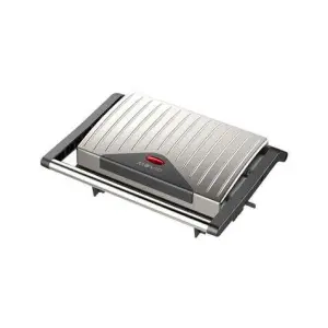 Muvip Sandwichera Grill Inox 750W con Placa Superior Basculante y Asa Tacto Frío