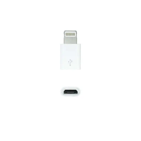 Nanocable Adaptador Lightning A Micro Usb - Lightning/M-Micro B/H - Color Blanco