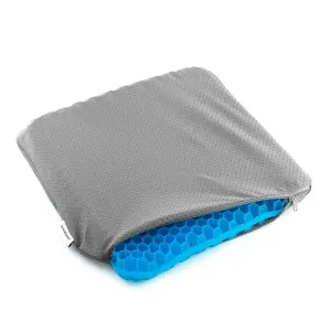 InnovaGoods Cojín de Gel Antideslizante Hexafresh Refrigerante 39x37x3cm Azul
