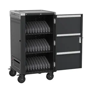 Ewent EW1700 Armario de Carga Inteligente para 30 Dispositivos - Negro