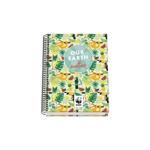 Dohe Cuaderno Espiral A5 100 Hojas Cuadricula 5mm Tapa Dura Color Brillo