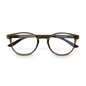 Hama Gafas de Lectura de +1.5 Dioptrias - Montura de Plastico Reciclado - Unisex - Color Marron