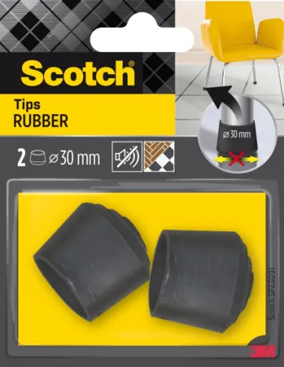 Scotch Pack de 2 Conteras de Goma 30mm Color Negro