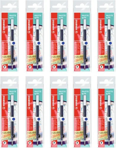 Stabilo Recambio Tinta De Gel Retráctil Palette Fine Azul -10U-