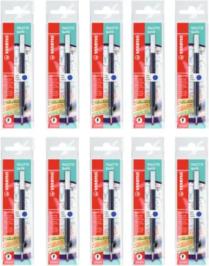 Stabilo Recambio Tinta Gel Retráctil Palette Fine Azul - 10 Unidades