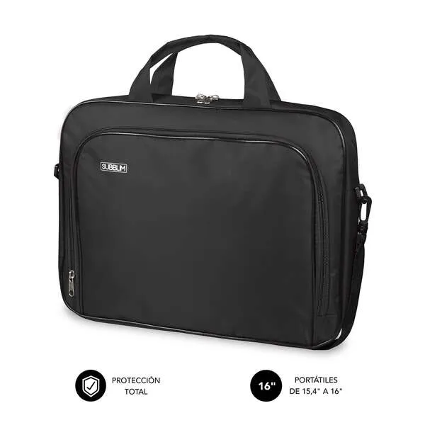 Subblim Maletin Oxford Resistente De Poliester - Interior Acolchado Y Reforzado - Dos Compartimentos Separados - Bolsillo Exterior De Gran Capacidad - Correa De Hombro Ajustable Y Desmontable