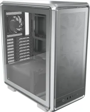 Cooler Master Masterframe 500 Caja Torre E-ATX - Ventana Lateral - Paneles Intercambiables - 2 Ventiladores de 200mm Frontales - Rejilla Metal-Mesh - 654x580x376mm - Color Plata