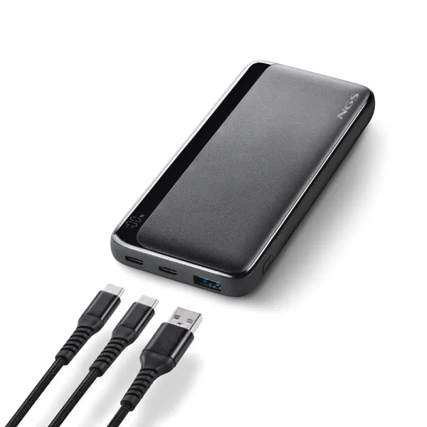 Ngs Quiz 10 Powerbank 10000Mah - 22.5W - Pd 3.0 - Qc 3.0 - 2X Usb-C, 1X Usb-A - Color Negro