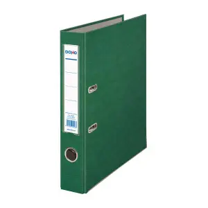 Dohe Archivador de Palanca Folio 45mm con Ollao y Tarjetero, Color Verde