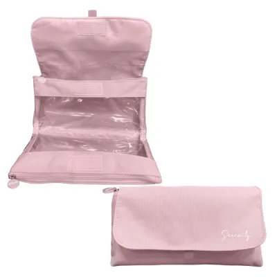 Dohe Portatodo Doble Serenity con Solapa y Bolsillo Interior - Rosa 22x11x6cm