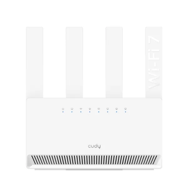 Cudy Router Wifi 7 Gigabit Dual Band Be3600 - Velocidad Hasta 1000Mbps - 4 Puertos - 4 Antenas Fijas De 5Dbi - Tecnologia Mu-Mimo - Color Blanco