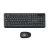 Unykach UK39 Teclado Inalámbrico Compacto y Ratón Inalámbrico 1600dpi, Negro