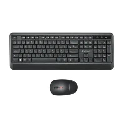Unykach Uk39 Pack De Teclado Inalambrico Compacto + Raton Inalambrico 1600Dpi, 3 Botones, Uso Ambidiestro - Color Negro