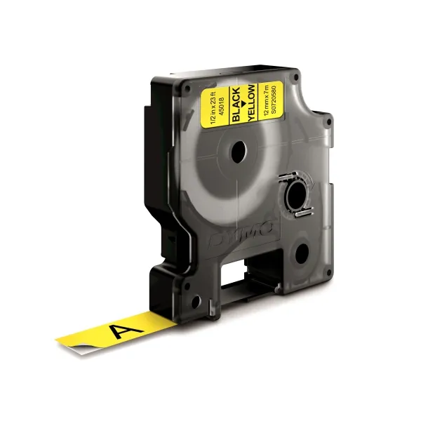 Dymo Cinta Transferencia Térmica D1 Negra Sobre Amarillo 12mm x 7m Polyester
