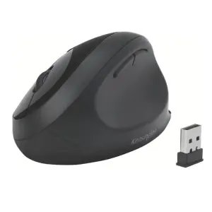 Kensington Ratón Pro Fit Ergonómico Vertical Inalámbrico 800/1200/1600 PPP Diestro 6 Botones Negro