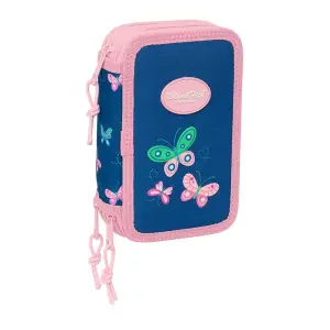Safta Plumier Blackfit8 Mariposas 3 Pisos 37 Piezas 1.3L Color Azul Marino