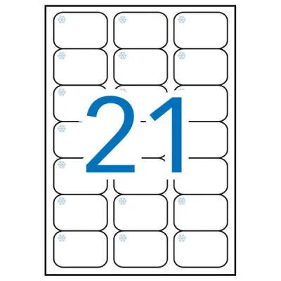 Apli Pack de 210 Etiquetas para Congelar 63.5x38.1mm - Adhesivo Removible - Color Blanco