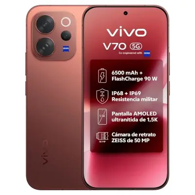 VIVO V70 5G 6.59" 8GB RAM 512GB Almacenamiento Color Marrón