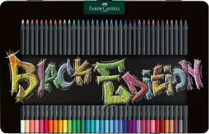 Faber-Castell Black Edition Caja Metálica 36 Lápices de Colores Mina Supersuave