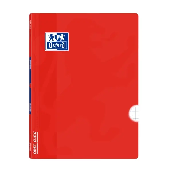 Oxford School Classic Openflex A4 Libreta Grapada 4x4 48 Hojas Color Rojo