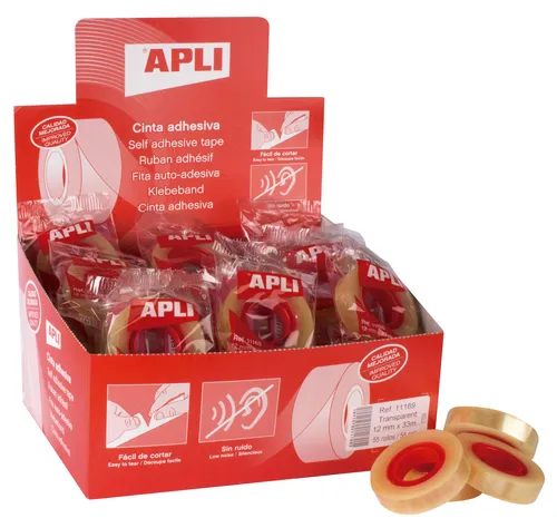 Apli Cinta Adhesiva Transparente Rollo 12Mm X 33M Bolsita