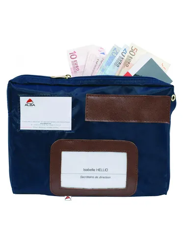 Archivo 2000 Bolsa De Correspondencia Alba Fabricada En Nailon Impermeable 40X270X185 Mm Azul