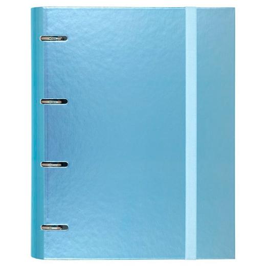 Carchivo Carpeta Anillas 4X35Mm Carpeblock Metal C/Recambio 100H A4 90Gr 1 Banda Color Cartón Plastificado Azul